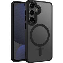 MSP Samsung Galaxy S24 Fe Için Symple Serisi Magsafe ile Uyumlu Metal Alaşım Lens Çerçeveli ve Metal Tuş Takımlı Ultra Güçlü Darbeye Dayanıklı Yumuşak Silikon Mat Kılıf