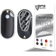 MSP Mercedes 2021–2025 C E S Glc Cle Eqe Eqs Sl Serisi Uyumlu Smart Key Koruyucu – Dekoratif Sticker Seti (Kılıf Değildir) (Siyah Karbon Fiber)