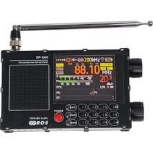 MSP TEF6686 Tam Bant Radyo Için, Fm Am Kısa Dalga Radyo Rds Için, 2.8 Inç Dirençli Dokunmatik LCD Renkli Ekran, Taşınabilir Yüksek Hassasiyetli Seyahat Radyosu (Siyah)