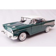 MSP Ölçek 1957 Chevy Bel Air Die-Cast Metal Model Araba, Açılabilir Kapılı Detaylı Klasik Amerikan Otomobili, Koleksiyon ve Dekoratif Sergileme Aracı