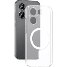 MSP Xiaomi Poco X8 Pro ile Uyumlu Şeffaf Kılıf Magsafe Uyumlu Güçlü Mıknatıslı Wireless Şarj Destekli Crystal Clear Ince Sert Arka Kapak Kamera Lens Korumalı Darbe Emici Kılıf