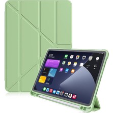 MSP iPad 9. Nesil 10.2 ile Uyumlu Kılıf Kalem Bölmeli Trifolding Case A2602 A2603 A2604 A2605 Açık Yeşil