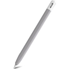 MSP Apple Pencil Usb-C ile Uyumlu Kılıf Apple Pencil USB C ile Uyumlu Silikon Koruma Kılıfı Gümüş