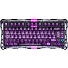 MSP Mercury V75 Lite Kablolu, Türkçe Q, Manyetik Switch Gaming Klavye, Rgb Işıklı, Transparent Black