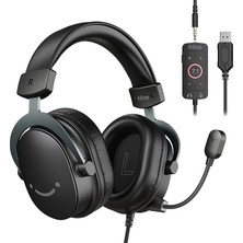MSP Pc Oyun Kulaklığı, 7.1 Surround Sesli USB Kulaklık, Çıkarılabilir Mikrofon, Kontrol Kutusu, Ps5/ps4/xbox/switch Için Kulak Üstü Kablolu Kulaklık, Black-Ampligame H9