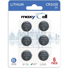 MSP CR2450 Lityum Para Hücresi Pil 3V Yüksek Kapasiteli Uzun Ömürlü Güvenilir Güç Saatler, Anahtarlıklar, Fitness Takipçileri, Tıbbi Cihazlar, Termometreler, Sızdırmaz Tasarım DL2450 (6'lı