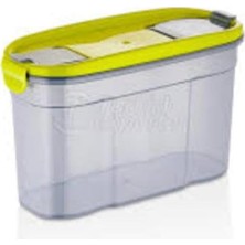 MSP Erzak Kabı 2lt Plastık Çift Kapaklı Kilitli Iki Yönlü Tutma Kolaylığı 22X13,5CM Plastik