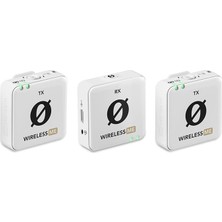 MSP Wireless Me Dual, Dahili Mikrofonlu Kablosuz Mikrofon Seti, Gain Assist Teknoloji, 100 Metre Menzil - Beyaz