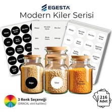 MSP Adet Suya Dayanıklı Yuvarlak Baharat ve Bakliyat Etiketi - Modern Kiler Düzenleyici Kavanoz Sticker Seti - Kapsamlı Mutfak Etiketleri: Bitki Çayı, Kuruyemiş (Asil Siyah)