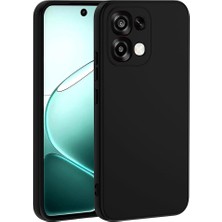 MSP Oppo A6 Pro ile Uyumlu Kılıfı Silikon Esnek Içi Kadife Kamera Lens Korumalı Mat Renkli Ince Tarz Kapak Mara Siyah