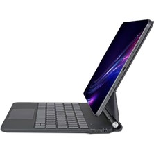 MSP Ipad Air 11 2026 8.nesil M4 Çinli Için Uyumlu Touchpad Case Magic Keyboard Aydınlatmalı Klavyeli Tablet Kılıfı (Siyah)
