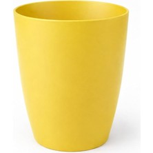 MSP Adet) Sarı Kırılmaz Plastik Dekoratif Saksı 15CM Orkide Çiçek Bitki Için Kırılmaz Balkon Saksısı