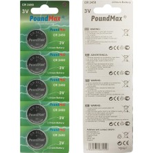 MSP Adet 2450 CR2450 DL2450 DL2450 ECR2450 KCR2450 3V Poundmax Lityum Düğme Piller, Düğme Pil, Çocuklara Dayanıklı Ambalaj, Akıllı Ev Cihazları, Küçük Elektronik Ev Aletleri, Araba Anahtarları ve Diğer