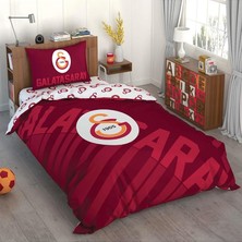 MSP 1000042137 Galatasaray Kırmızı Logo Pamuk Nevresim Takımı, Çok Renkli