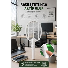 MSP USB-016 Beyaz Şarj Edilebilir Sinek Raketi Type-C Girişli Sivrisinek ve Sinek Öldürücü Raket