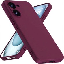 MSP Eye - Xiaomi Poco X8 Pro ile Uyumlu Kılıf Lansman Kamera Korumalı Içi Kadife Yumuşak Renkli Silikon Mat Hisli - Bordo