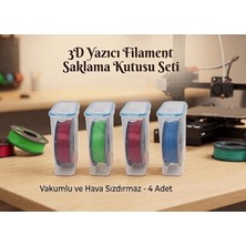 MSP Yazıcı Filament Saklama Kabı Seti Hava Sızdırmaz Contalı 4.5 Lt 4'lü Set MAB-179