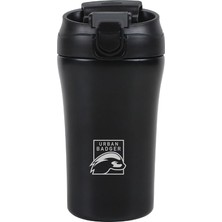 MSP Badger Pipetli Kapaklı Siyah Çelik Termos 380 Ml, Dayanıklı Kamp Ekipmanları, Kamp Aksesuarları, Açık Hava Sporları, Doğa Sporları, Yürüyüş, Kamp Mutfağı, Kamp Malzemeleri