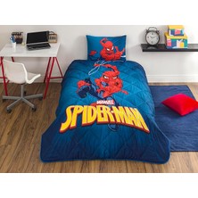 MSP Spiderman Classical Standart Pamuk Nevresim Takımı, Lacivert, Tek Kişilik