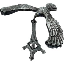 MSP Metal Dengeli Kartal ve Eyfel Kulesi Gümüş 12X10 cm