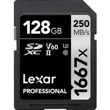 MSP Professional 1667X Sd Kart 128 Gb, Sdxc Uhs-Iı Bellek Kartı, 250 Mb/s'ye Kadar Okuma, 120 Mb/s'ye Kadar Yazma, Sınıf 10, U3, V60, Sd Için Profesyonel Fotoğrafçı, Videografer (LSD128CB1667)