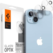 MSP iPhone 14/14 Plus ile Uyumlu Kamera Lens Camı Koruyucu Glas.tr Optik (2 Adet) Şeffaf - AGL05229 (Spigen Tr Garantili)