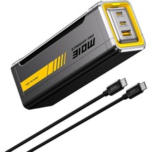 MSP Starship 20.000 Mah 310W Pd3.1 Powerbank, Akıllı Dijital Göstergeli 2si1 Arada Taşınabilir Hızlı Şarj Cihazı, Şarj Istasyonu, Siyah