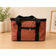 MSP Kiremit Rengi 22 Litre Termal Piknik ve Taşıma Çantası – Su Geçirmez Kumaş, Kalın Yalıtımlı Iç Kaplama, 2 Bölmeli Soğuk-Sıcak Tutucu Çanta (39X27X23 Cm)