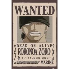 MSP International One Piece Wanted Zoro Duvar Posteri 90 x 60 cm