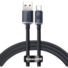 MSP Crystal Shine Usb-A - Type-C Hızlı Şarj Veri Kablosu 100W 5A 1,2m – Siyah (Iphone ile Uyumlu Değildir)
