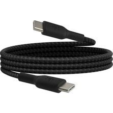 MSP Boost Charge Örgülü Usb-C, Hızlı Şarj Cihazı, Usb-C Şarj Kablosu, iPhone 16, 15, Samsung Galaxy S24, S23, Pixel, Ipad, Macbook, Nintendo ve Daha Fazlası Için Hızlı Şarj, 1 Metre, Siyah