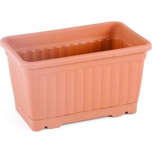 MSP Kmb1 Kemer Balkon Saksı Tabaklı 30,5cm, 6 Litre Kiremit