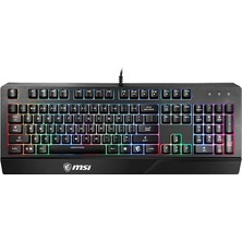 MSP Gg Vıgor GK20 Tr Gamıng Keyboard Raınbow Arka Aydınlatma Antıghostıng Membran Sıvı Dokulmesıne Dayanıklı Oyuncu Klavyesı Turkce Q, Siyah