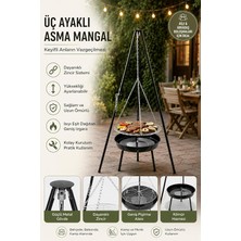 MSP Çelik Tripod Askılı Katlanır Kömür Barbekü Izgarası - Açık Hava Kullanımı Için Ideal 23020