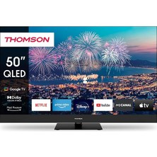 MSP Tv 50 Inç (127 Cm) QLED Plus 4K UHD Smart Google Tv, Entegre Soundbar, Sesli Kontrol, Chromecast, Dolby Vision/atmos, Merkezi Dönebilen Stand, 50QG6C14