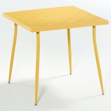 MSP 80X80 Masa, Kare, Sarı, Plastik