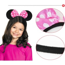 Givoria Pembe Fiyonklu Minnie Mouse Tacı Mini Kulak HCX84JFH