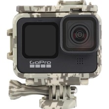 MSP Eyeon Kamuflaj Gri Koruyucu Çerçeve Konut Case Koruyucu Hard Case Gopro Hero 9 Eylem Kamera Yan Açık Dağı Kabuk Kapak