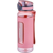 aklow akyoleticaret Fiftyfifty 520 ml Tritan Su Matarası Silikon Korumalı Kaydırmaz Gövde Pudra