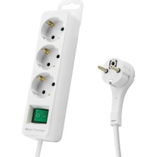 Givoria Akım Korumalı Uzatma Kablosu 3 Priz Anahtarlı 306 Joule 3g1.0mm Tam Bakır 1.5m - Beyaz SPGF03 Hx