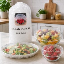 MSP Bonesi 100 Adet, Şeffaf Esnek Tabak ve Kase Örtüsü, Pratik Yiyecek Koruyucu Kapak