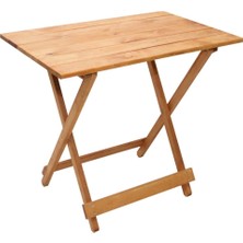 MSP Ahşap Katlanır Masa Piknik Balkon Masası 70CM x 60CM