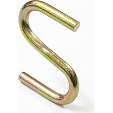 MSP Gold S Kanca Seti - 100 Adet, Çok Amaçlı Metal Askı, Mutfak Gereçleri, Gardırop ve Banyo Düzenleyici, Şık Pirinç Görünümlü Dayanıklı Çelik Kanca (5 Cm, Büyük S)
