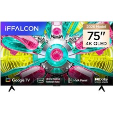 MSP 75U75A 75 Inç Smart Tv 4K QLED Renkli Quantum Crystal Hdr 10+ Gaming Google Tv, 144Hz Doğal Yenileme Hızı, Dolby Vision Atmos, Dts Virtual X, Memc, Game Master (2026 Modeli) [enerji Sınıfı F]