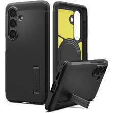 MSP Galaxy S26 Plus ile Uyumlu Magnet Kılıf Tough Armor Mag Fit Stand Özellikli Çift Katmanlı Zırh Koruma Siyah Kapak - ACS11051 (Spigen Tr Garantili)