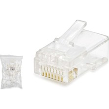 Givoria Cat5 Konnektör RJ45 100LÜ Paket Şeffaf HDX5007 HXCDR47