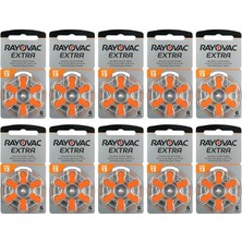 MSP Rayovac Extra 13 Numara Işitme Cihazı Pili (10 Paket x 6 Adet = 60 Adet Pil)