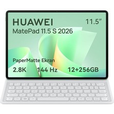 MSP Matepad 11.5 S 2026 Yeni Tablet, 2.8k 144 Hz Ultra Net Papermatte Ekran, 12 GB Ram + 256 GB Depolama, 8800 Mah Batarya, 40 W Supercharge, Wi-Fi 6+, Huaweı Notes, Ayrılabilir Klavye, Yeşil