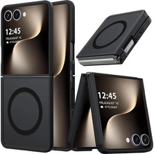 MSP Aksesuar Samsung Galaxy Z Flip 7 Uyumlu Kılıf M-Safe Şarj Destekli Kamera Korumalı Şeffaf Mat Manyetik Kapak (Samsung Galaxy Z Flip 7)