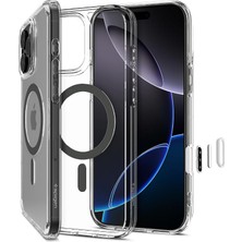 MSP iPhone 16 Pro Max ile Uyumlu Magsafe Kılıf Ultra Hybrid T Mag Fit Kamera Kontrol Sararmaya Dayanıklı Gri Şeffaf Kapak - ACS08506 (Spigen Tr Garantili)
